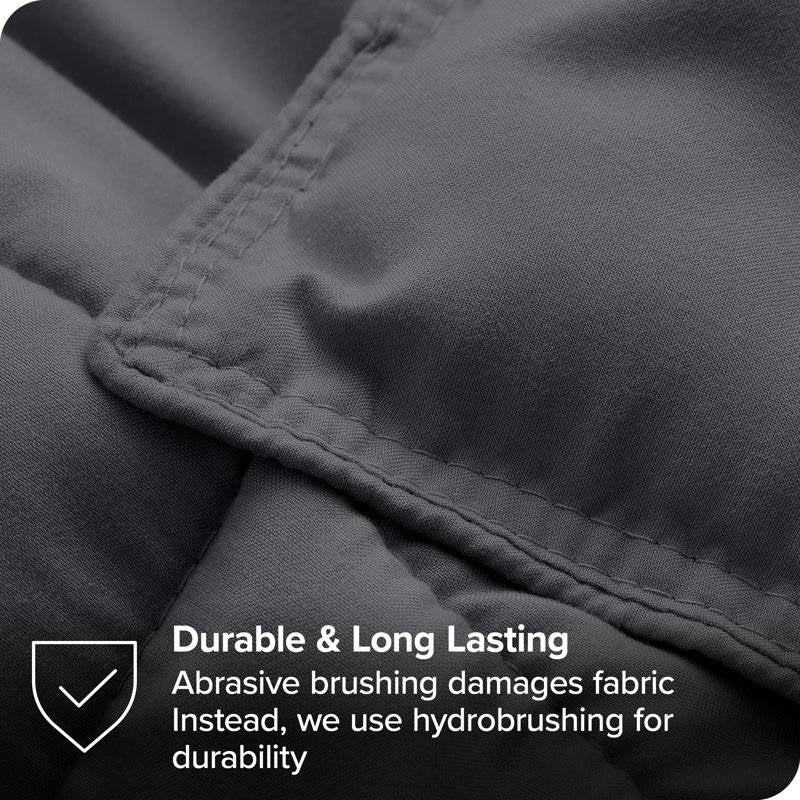 King/Cal King Size All Season Super Soft Down Alternative Comforter Set Grey