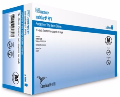 Instagard® Synthetic Powder Free Clear Vinyl Exam Gloves - 888XDOTP