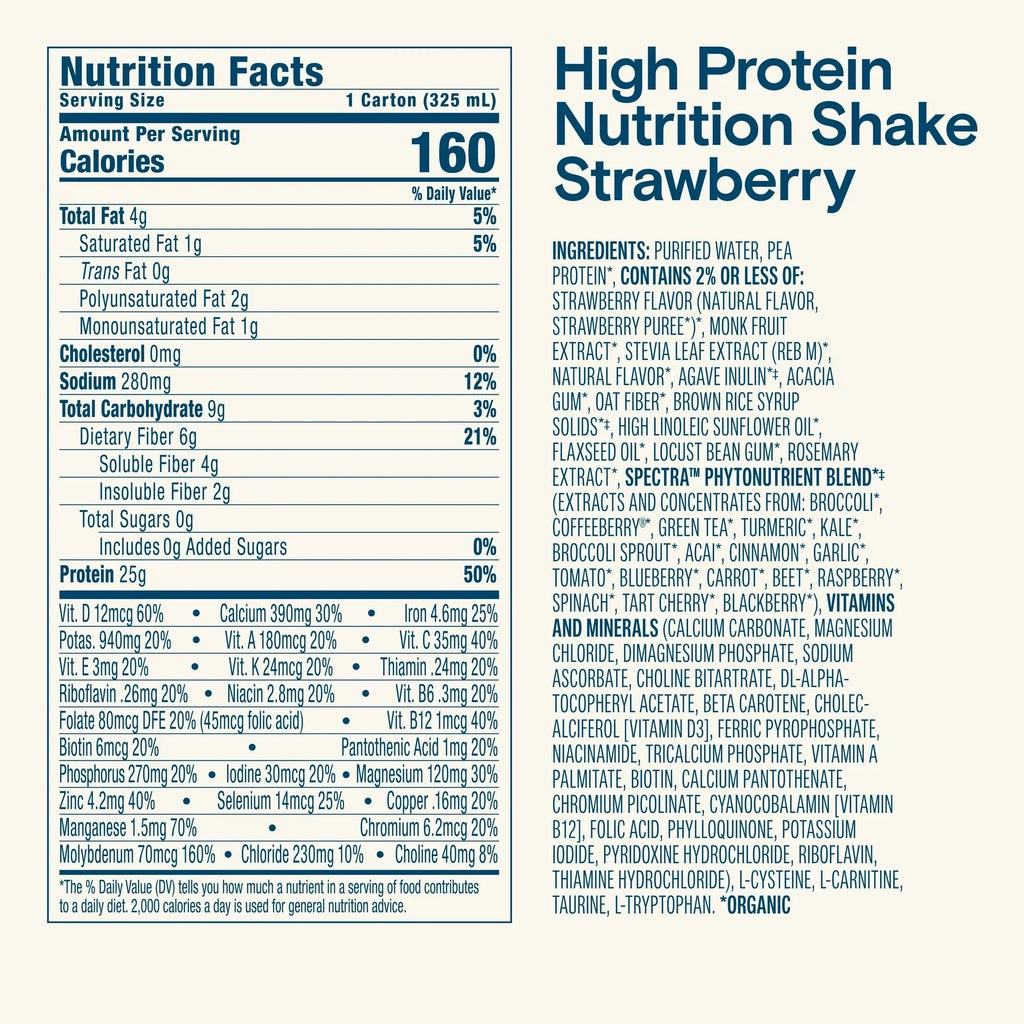 Kate Farms Oral Supplement High Protein Chocolate Flavor Liquid 11 oz. 811112031482