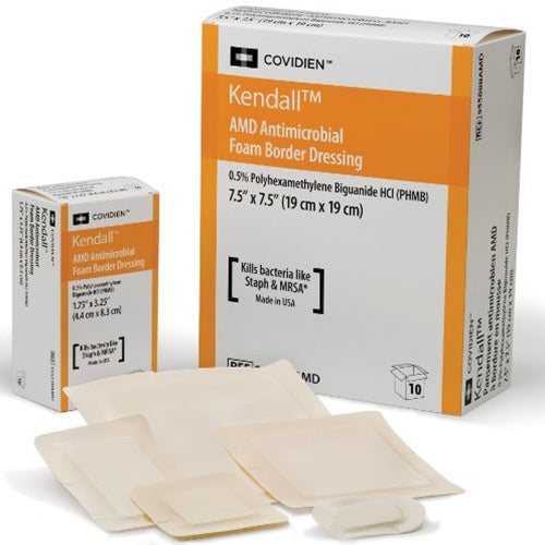Kendall™ AMD Antimicrobial Foam Dressings 2" x 2" - 55522AMD