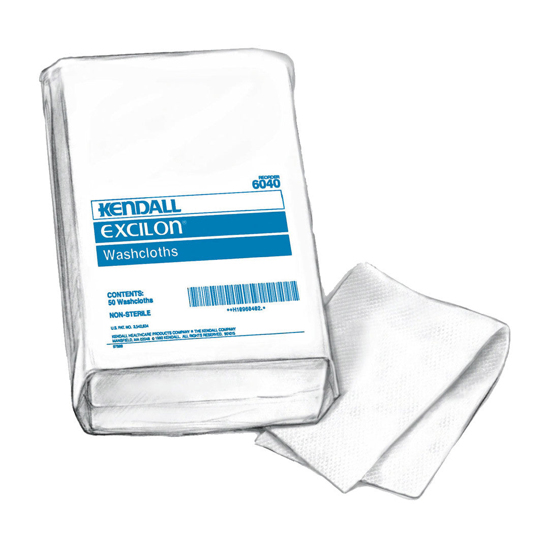Washcloth Kendall™ 10 X 13 Inch White Disposable - 6363