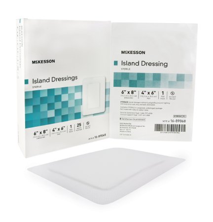 McKesson Adhesive Island Dressing 6" x 8" Sterile - 16-89068