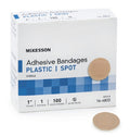 Adhesive Spot Bandage McKesson 1 Inch Plastic Round Tan Sterile - 16-4822