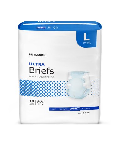 Unisex Adult Incontinence Brief McKesson Ultra Large Disposable Heavy Absorbency - BRULLG