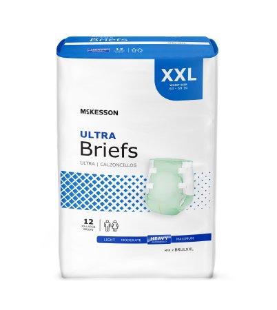 Unisex Adult Incontinence Brief McKesson Ultra 2X-Large Disposable Heavy Absorbency - BRULXXL