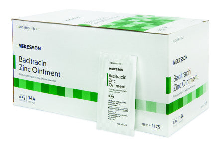 First Aid Antibiotic Bacitracin Zinc Ointment 0.9 Gram Individual Packet - S145-14-GCP