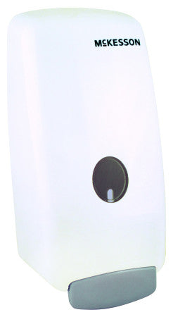Hand Hygiene Dispenser McKesson White Plastic Manual Push 1000 mL Wall Mount - 53-FOAM