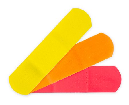 Adhesive Strip McKesson Kids™ 3/4 X 3 Inch Plastic Rectangle Neon Sterile - 16-4837