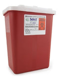 Sharps Container McKesson Prevent® Red Base 10-1/4 H X 7 W X 10-1/2 D Inch Horizontal Entry 2 Gallon - 047