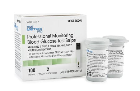 Blood Glucose Test Strips McKesson TRUE METRIX® PRO 100 Strips per Pack - 06-R3051P-01