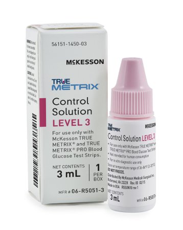 Blood Glucose Control Solution McKesson TRUE METRIX® 3 mL Level 3 - 06-R5051-3
