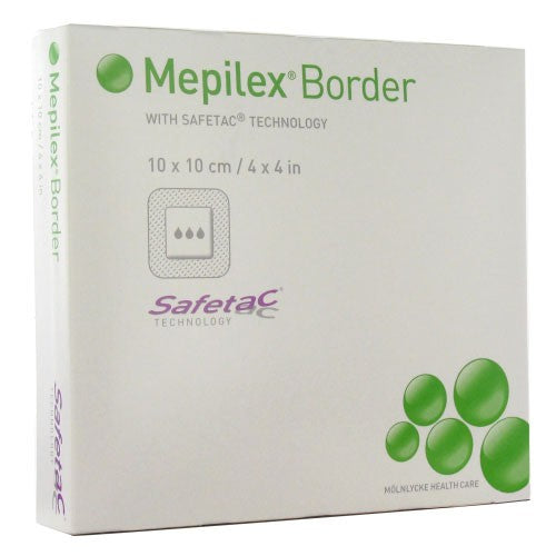 Mepilex® Self-Adherent Silicone Foam Dressing w/ Border 4" x 4" - 295300