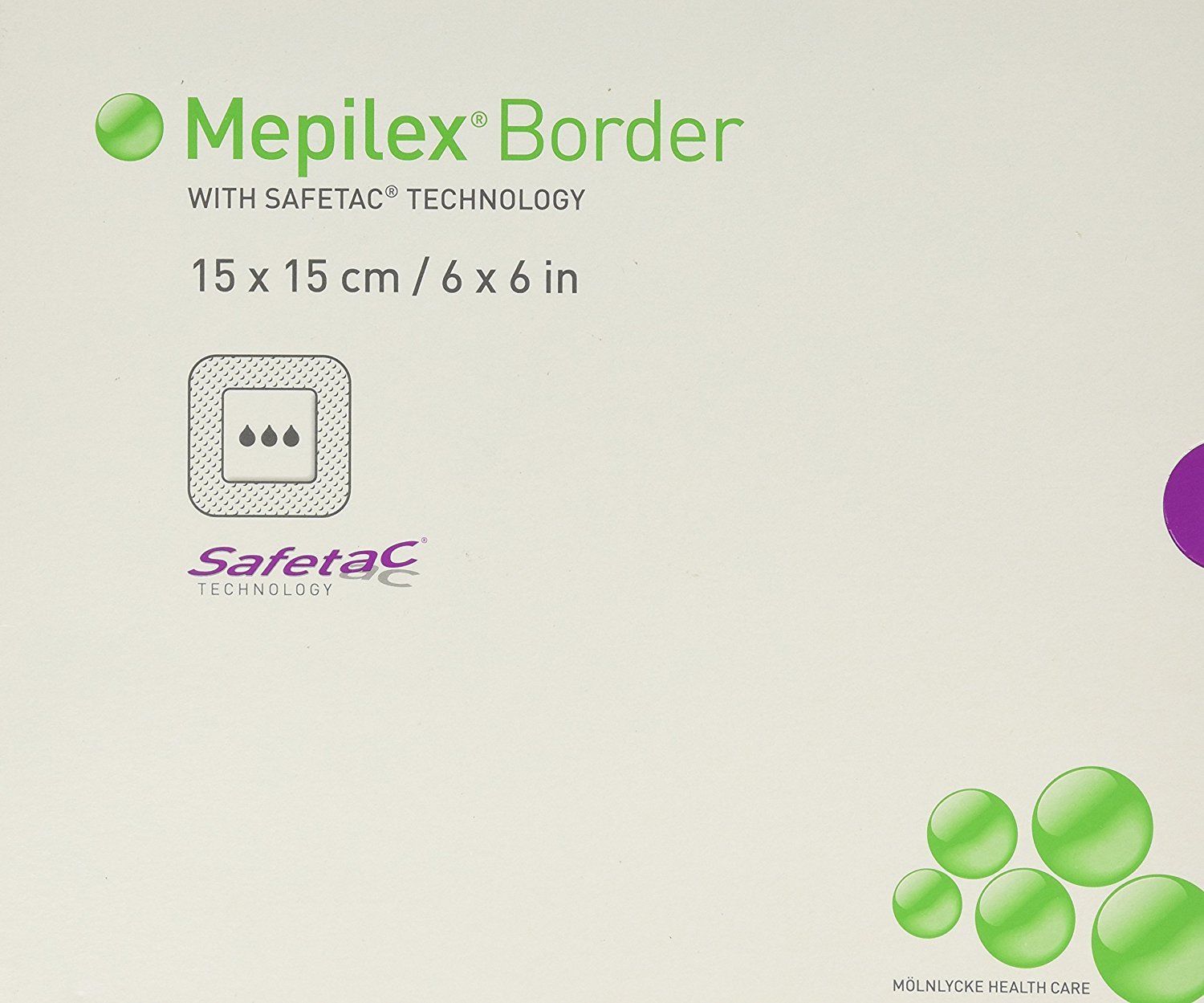 Mepilex® Self-Adherent Silicone Foam Dressing w/ Border 6" x 6" - 295400