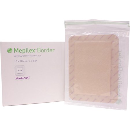 Mepilex® Self-Adherent Silicone Foam Dressing w/ Border 6" x 8" - 295600