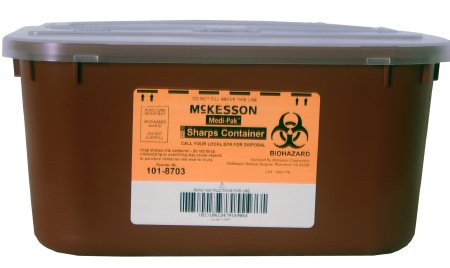 Sharps Container McKesson Red Base 5 H X 10 W X 7 D Inch Horizontal Entry 1 Gallon - 101-8703