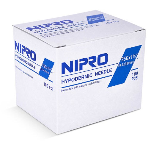 Nipro Hypodermic Needles 25G x 1-1/2" - AH+2538