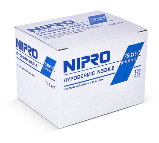 Nipro Hypodermic Needles 25G x 5/8" - AH+2516