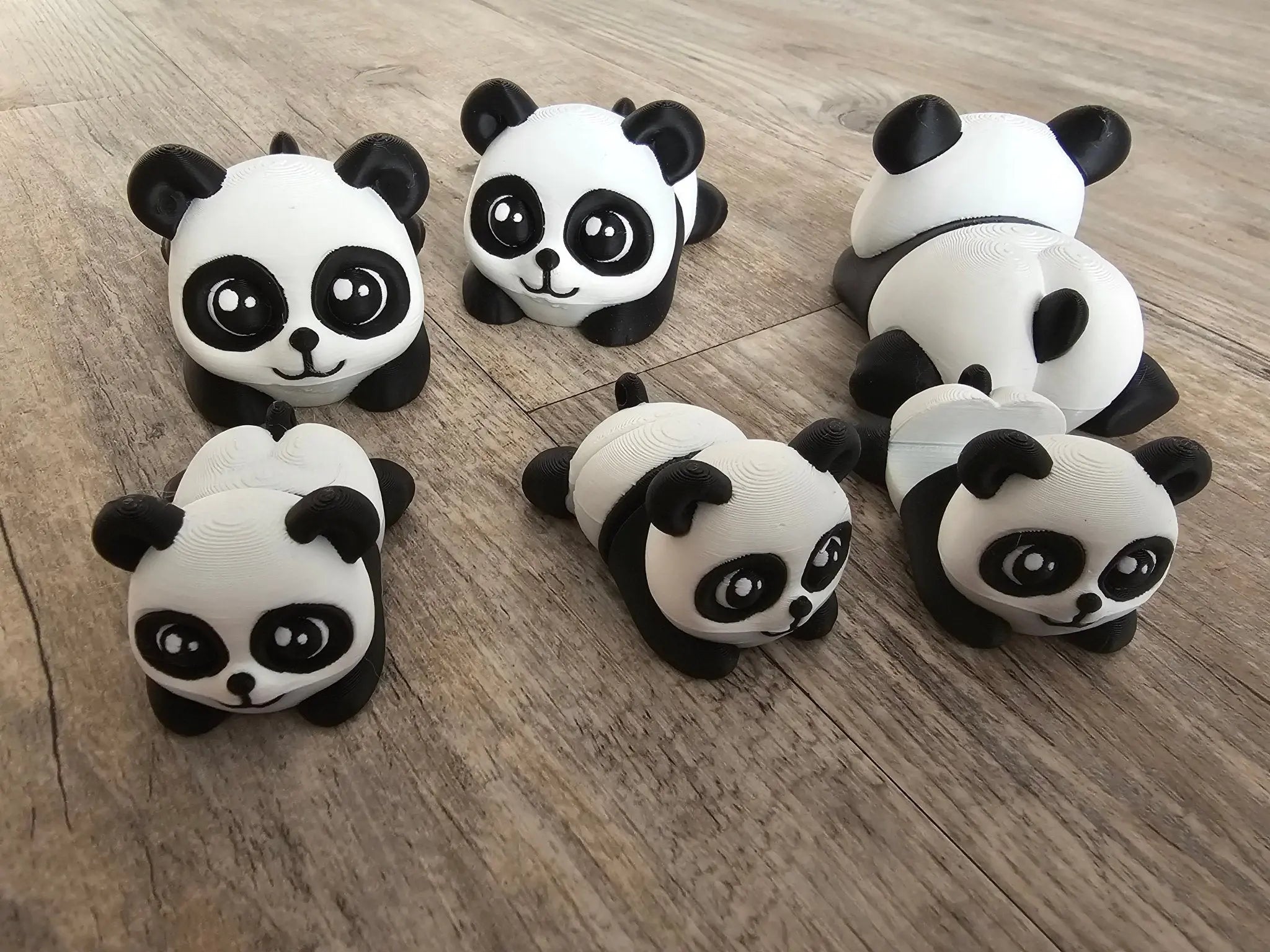 Panda Family Fidget Set – 6-Piece Bundle with Phone Holder | ADHD Sensory Desk Toy Collection