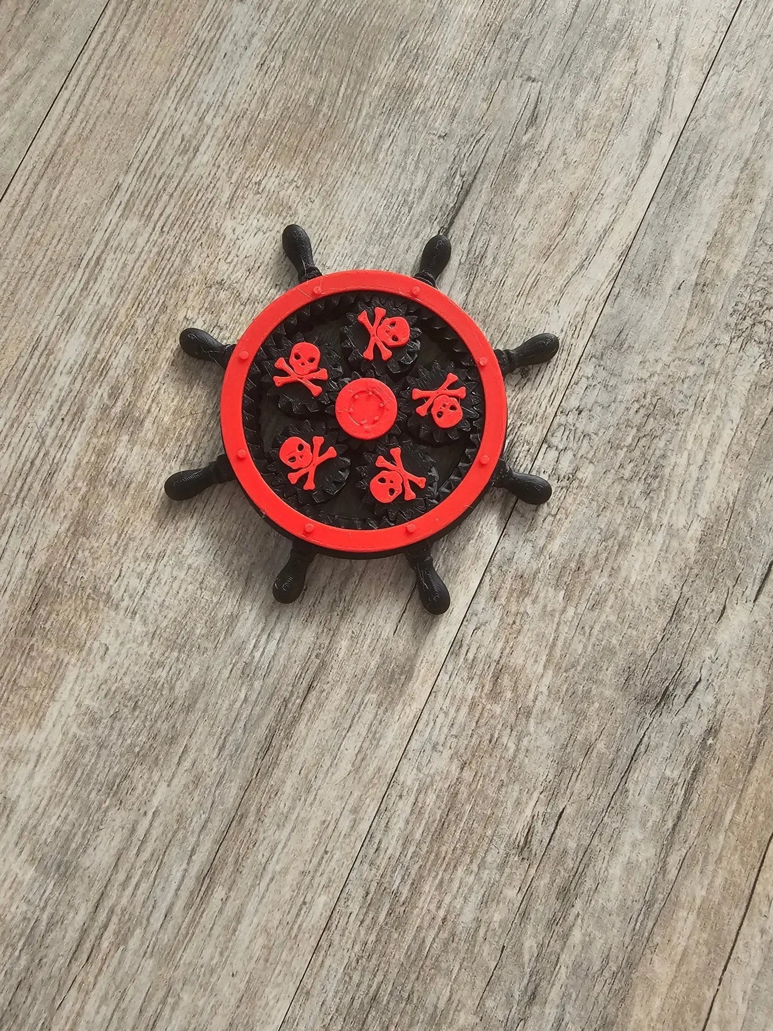 Pirate Ship Wheel Fidget Spinner – Nautical Sensory Toy | ADHD Focus Spinner for Kids