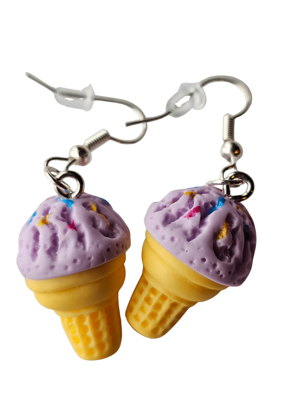 Scoop There It Is! Ice Cream Cone Earrings – Assorted Colors Wholesale - Pack of 16 Pairs