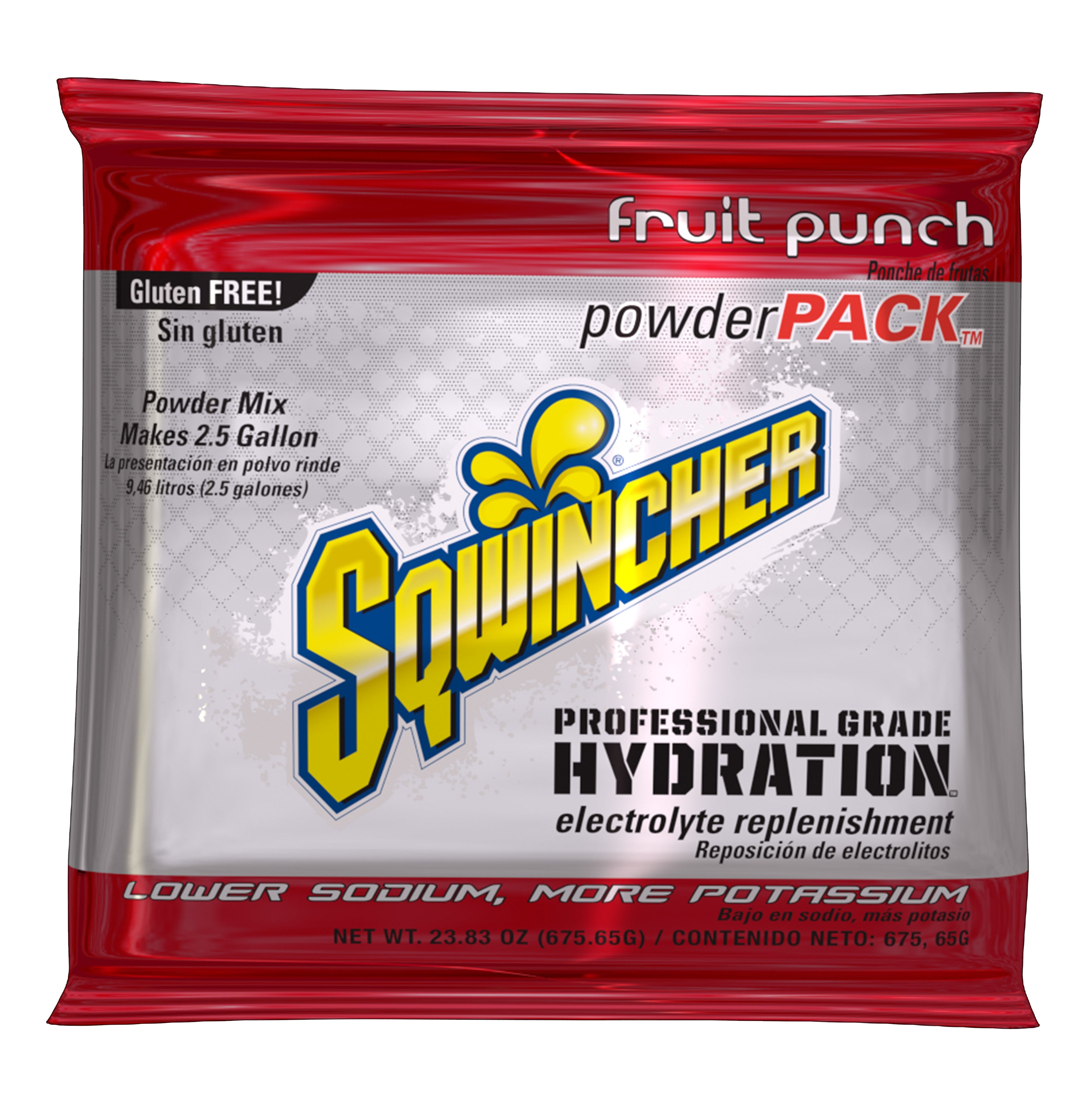 Sqwincher 2.5 Gallon Electrolyte Powder Pack Drink Mix Fruit Punch - X357-M3600