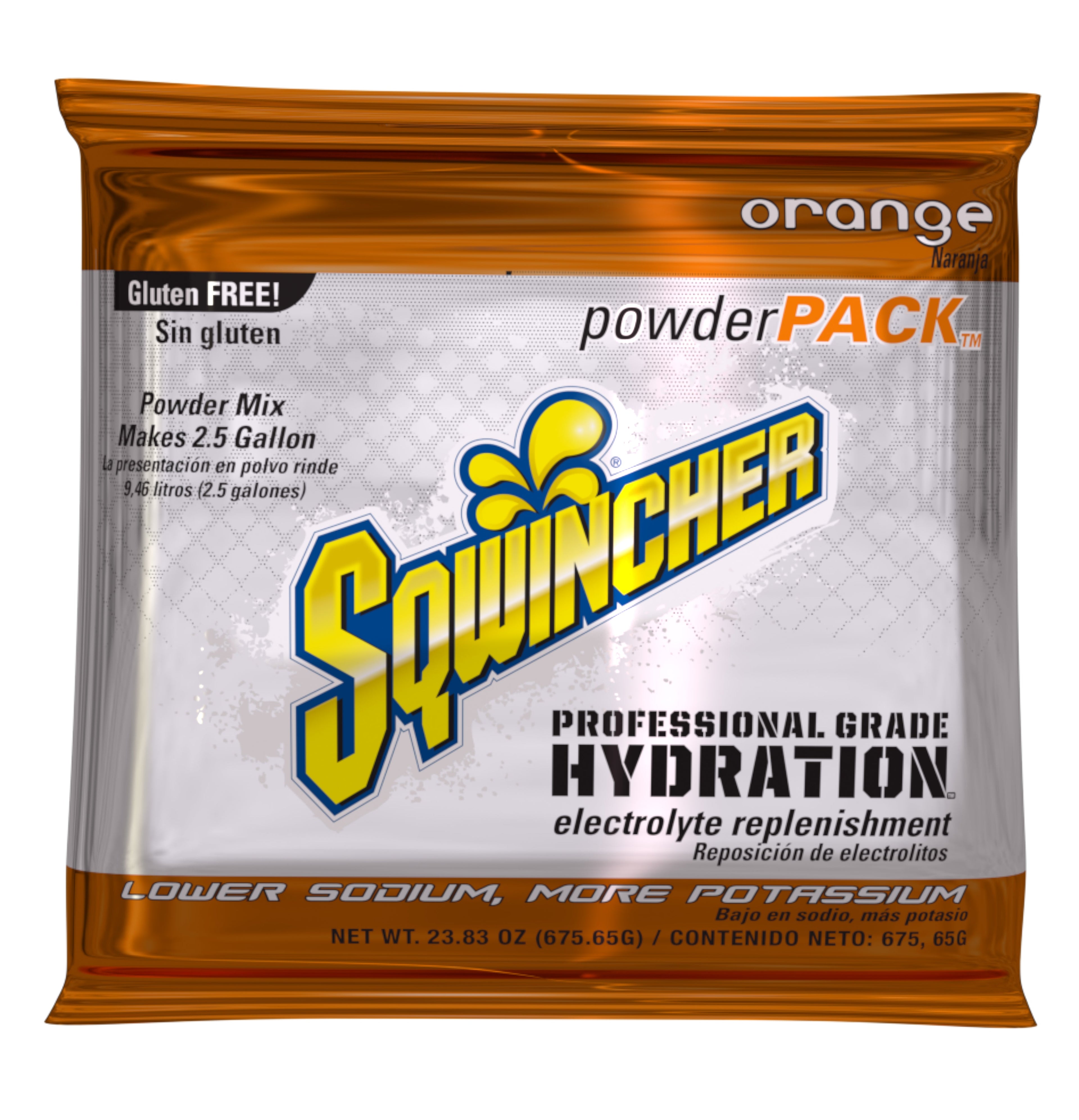 Sqwincher 2.5 Gallon Electrolyte Powder Pack Drink Mix Orange - X387-M3600