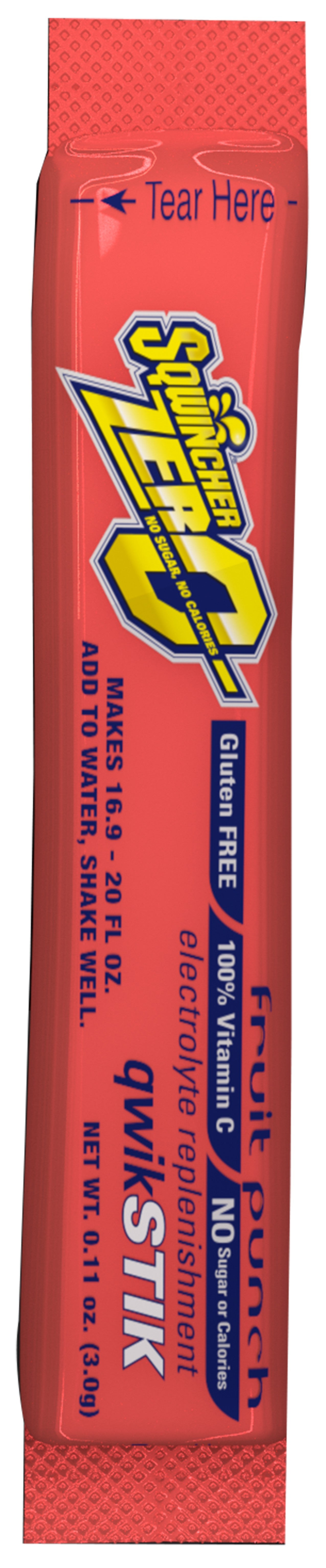 Sqwincher Quik Stik® Zero Electrolyte Drink Mix Fruit Punch - X353-M2600