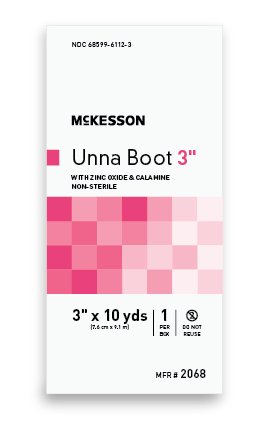 Unna Boot McKesson Zinc Oxide / Calamine 3 Inch X 10 Yard - 2068