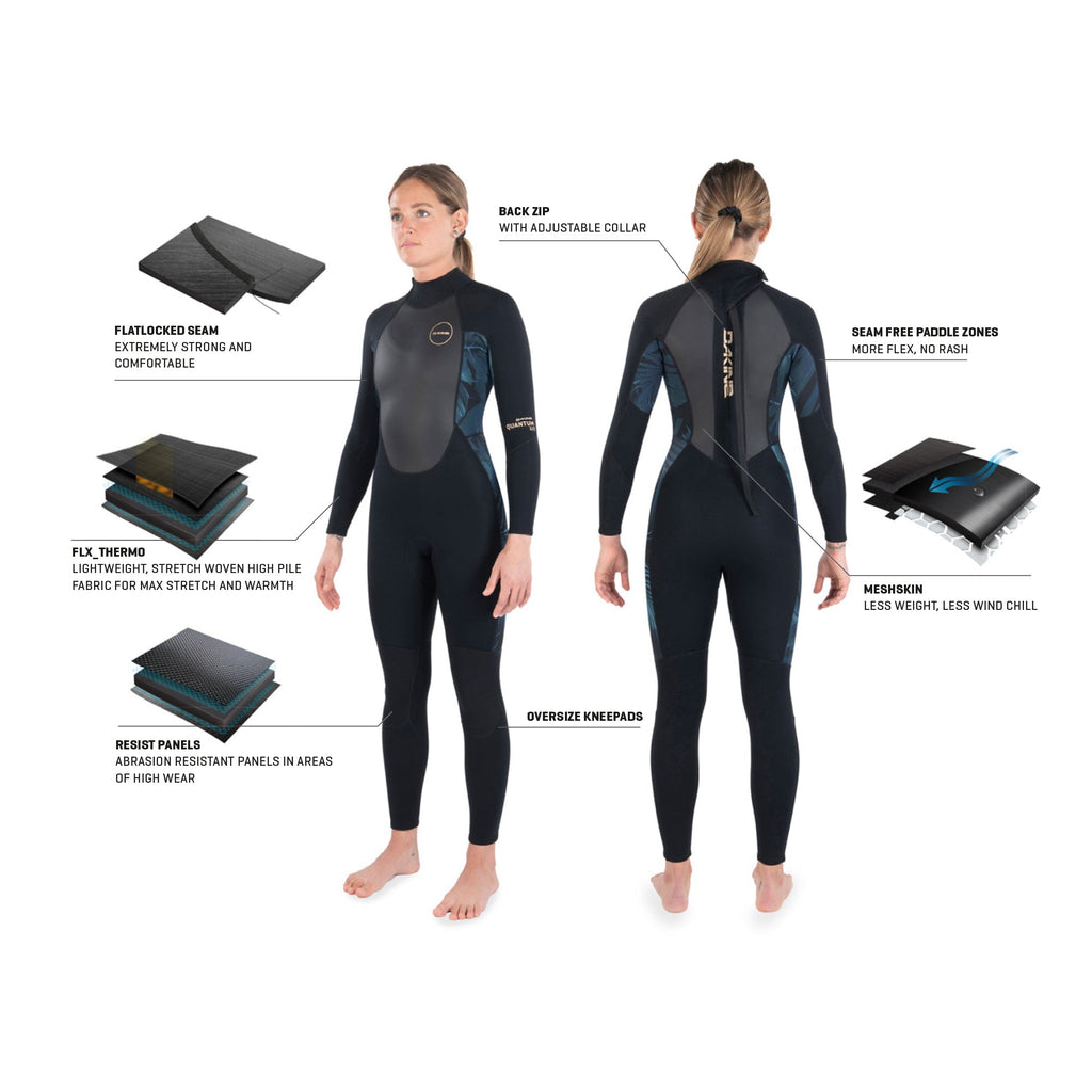 Dakine Womens Quantum Back Zip F/L 3/2mm