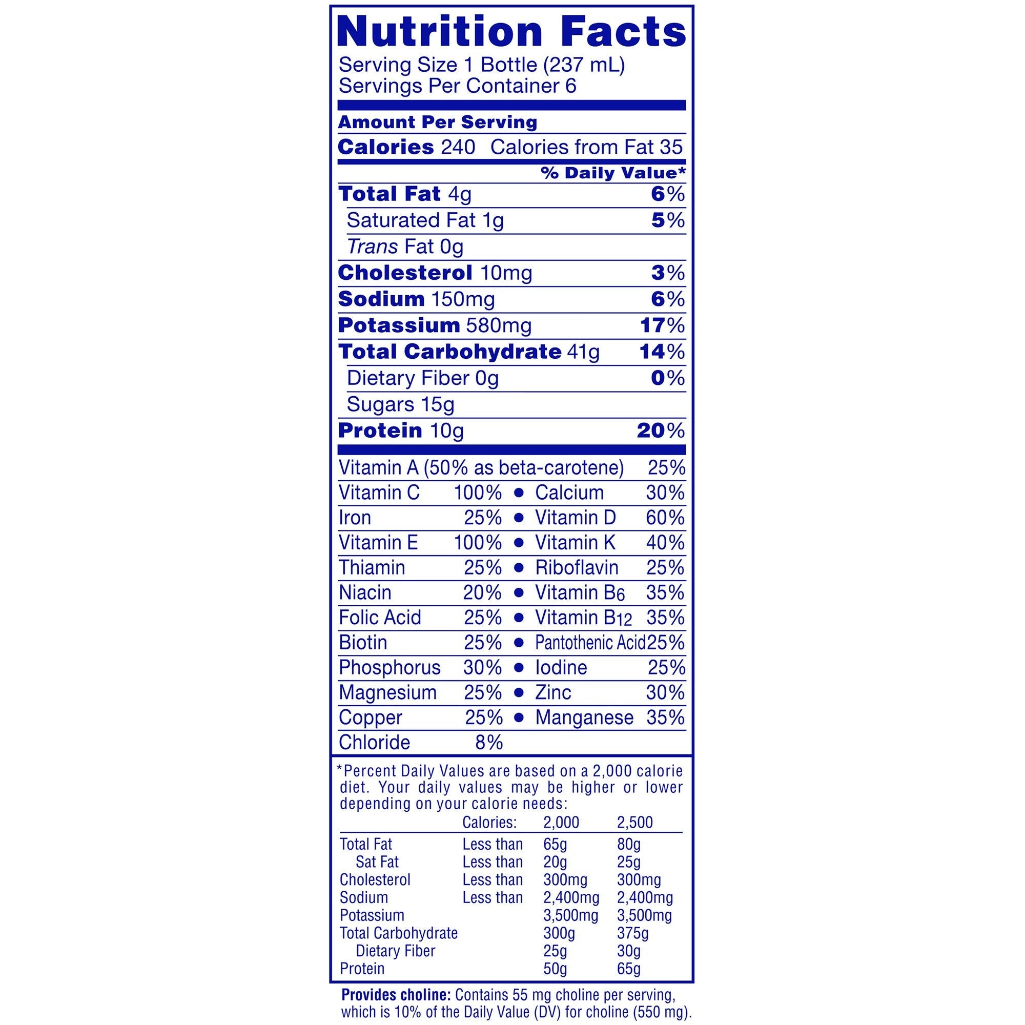 Carnation Breakfast Essentials® Chocolate Nutritional Drink, 8-ounce bottle 12230369