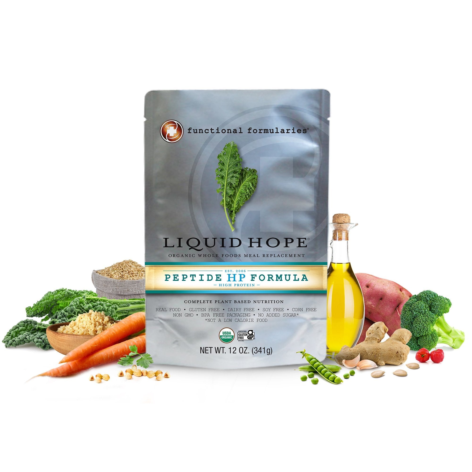 Oral Supplement Liquid Hope® Peptide HP Formula Unflavored Liquid 12 oz. Pouch 212503