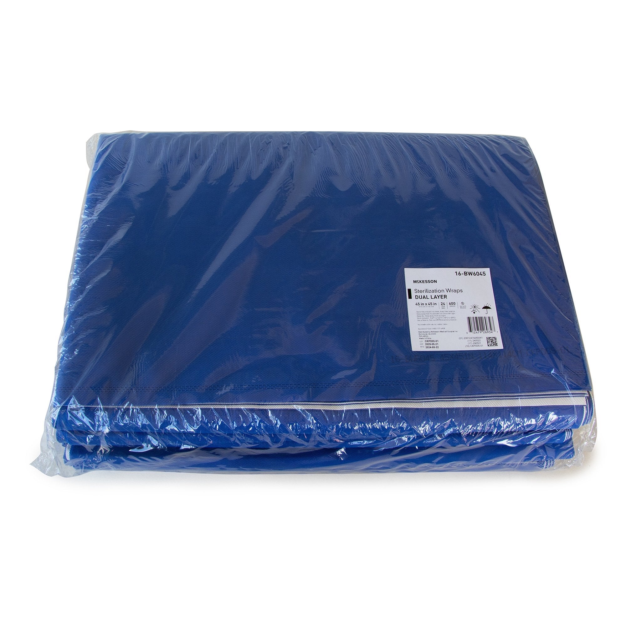 McKesson Sterilization Wrap, 45 x 45 Inch, Grade 600 16-BW6045
