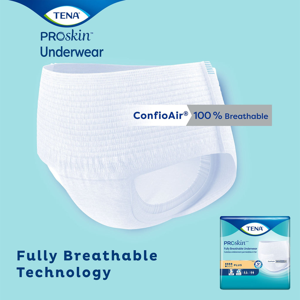 Tena® ProSkin™ Plus Fully Breathable Absorbent Underwear, Medium 72632