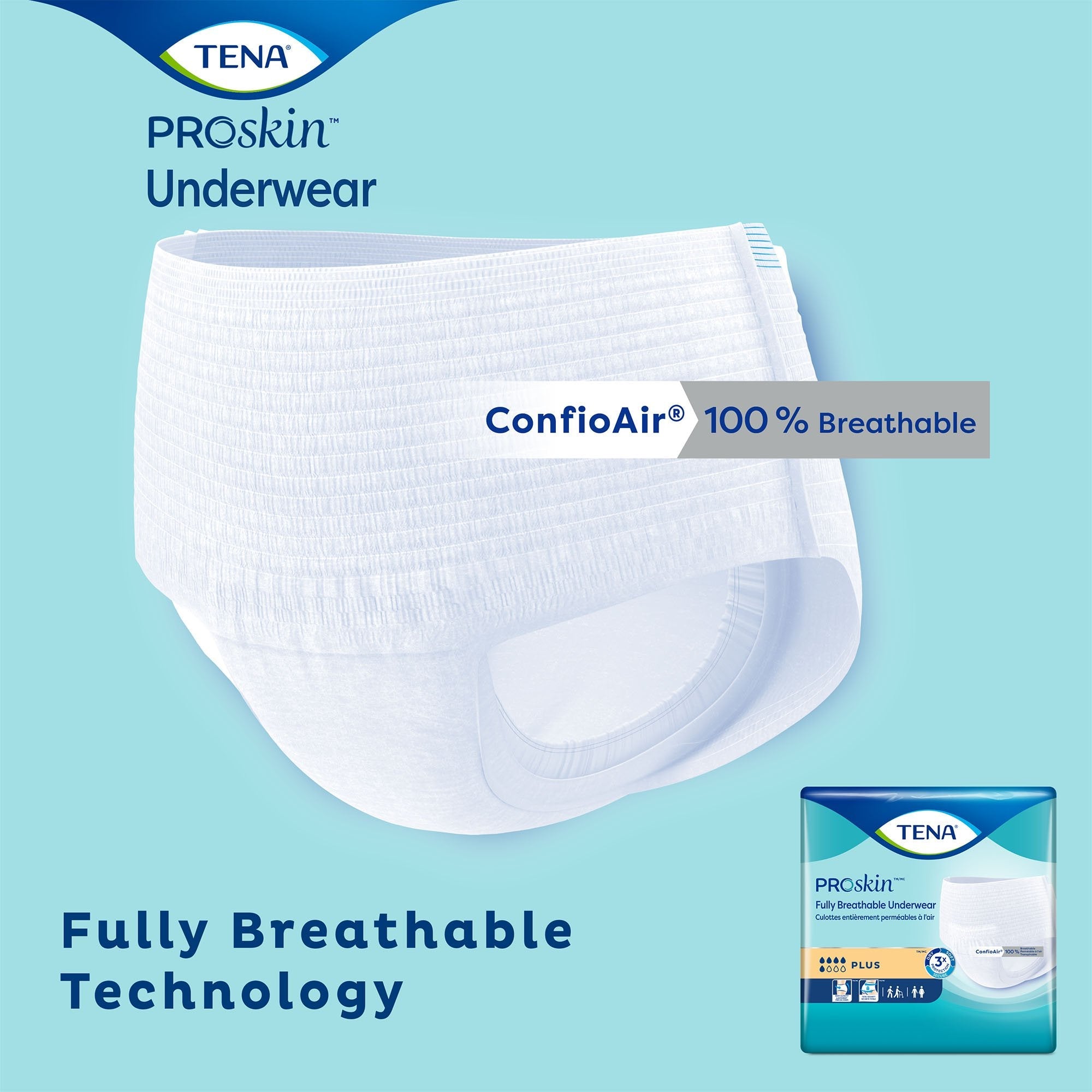 Tena® ProSkin™ Plus Fully Breathable Absorbent Underwear, Medium 72632
