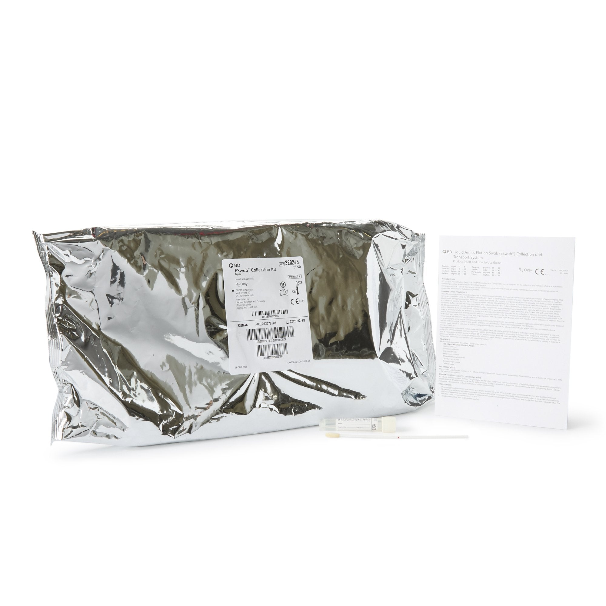 eSwab™ Specimen Collection & Transport System with Liquid Amies Medium Additive 220245