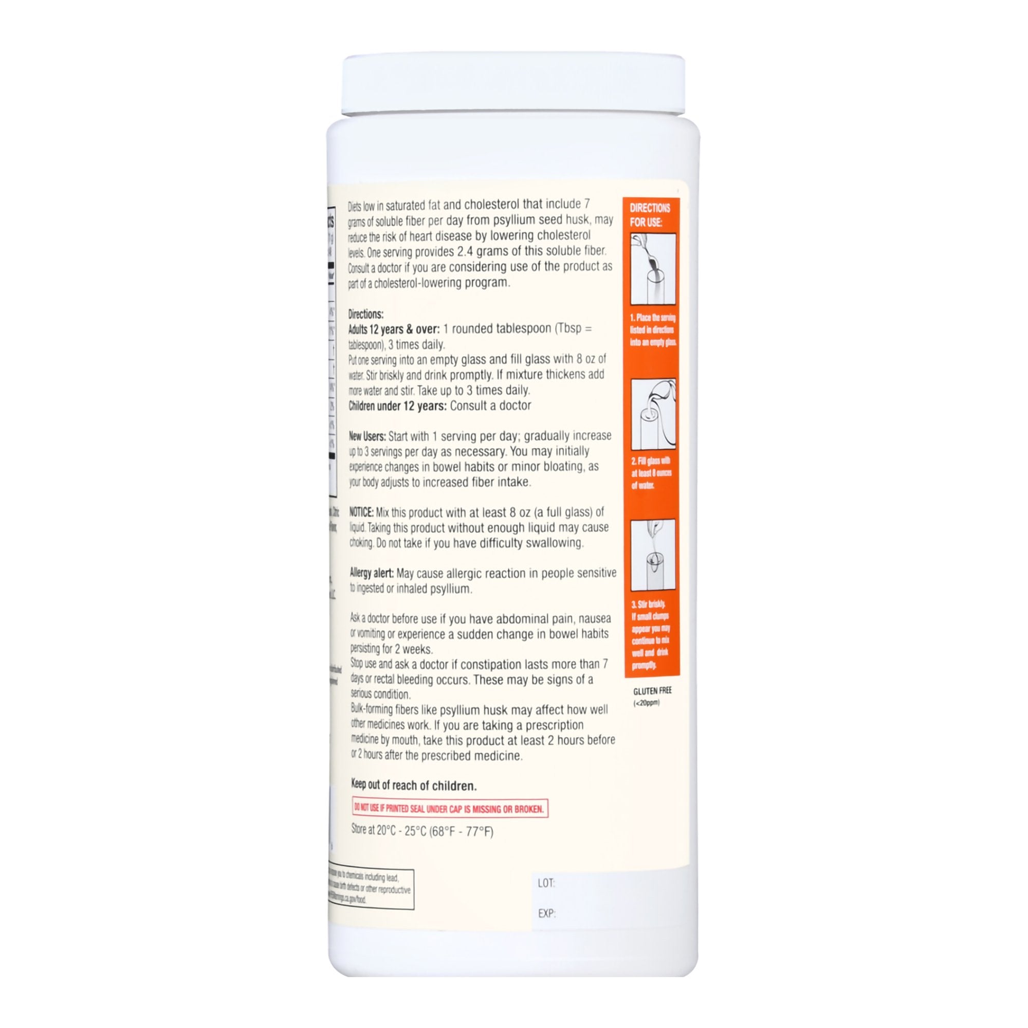 Foster & Thrive™ Fiber Powder Original Texture Orange 01093995615