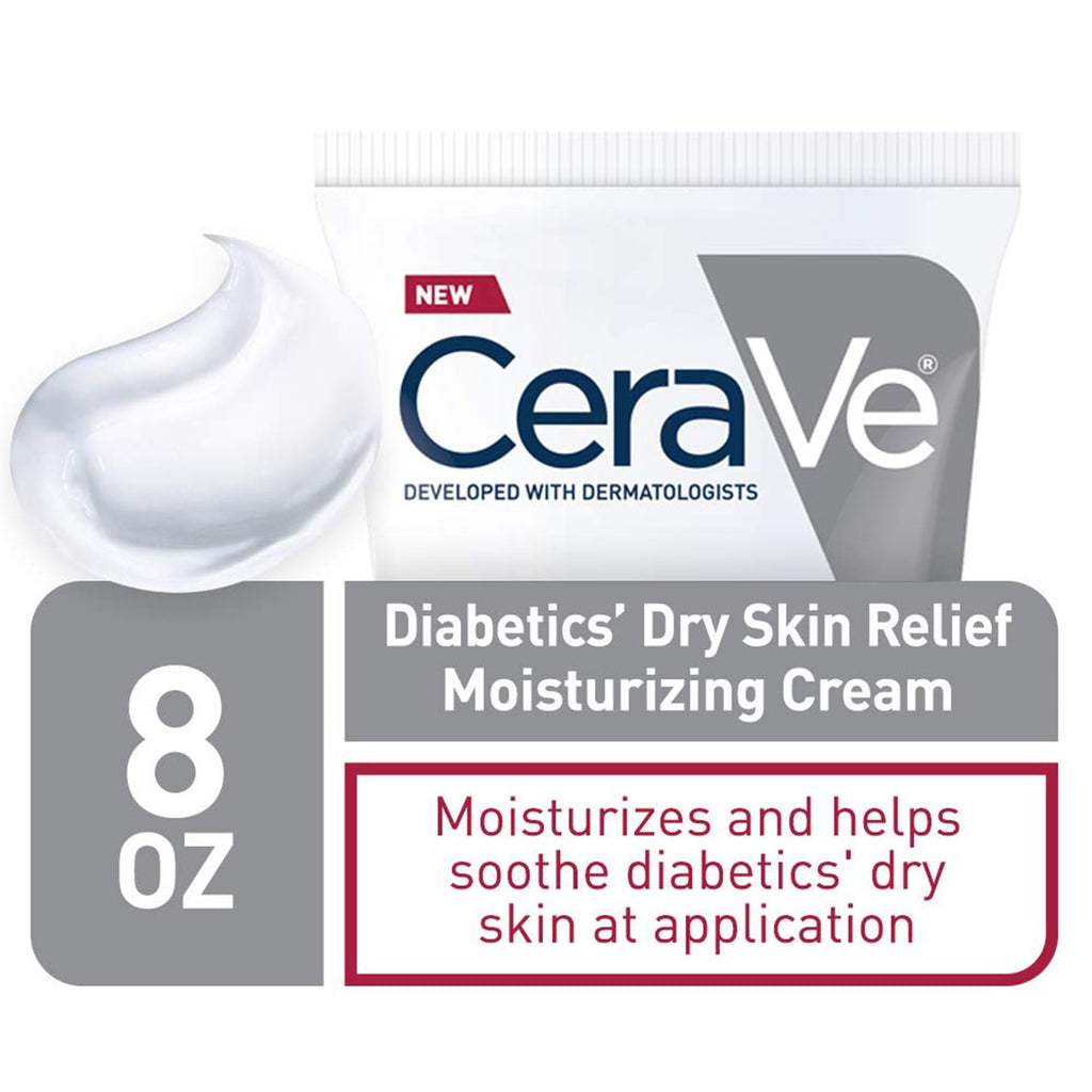 Hand and Body Moisturizer CeraVe® Diabetics' Dry Skin Relief 8 oz. Tube Unscented Cream 60600051215