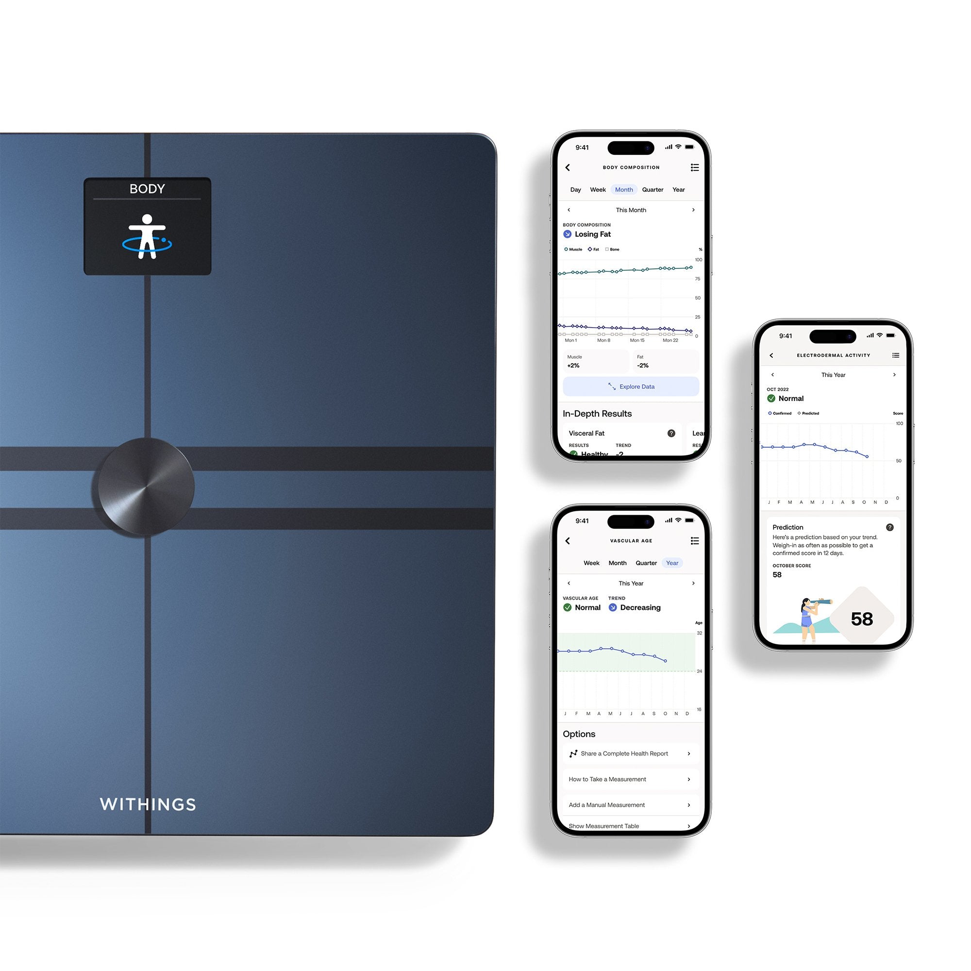 Withings Body Comp Wifi Smart Scale, Black WBS12-BLACK-ALL-INTER