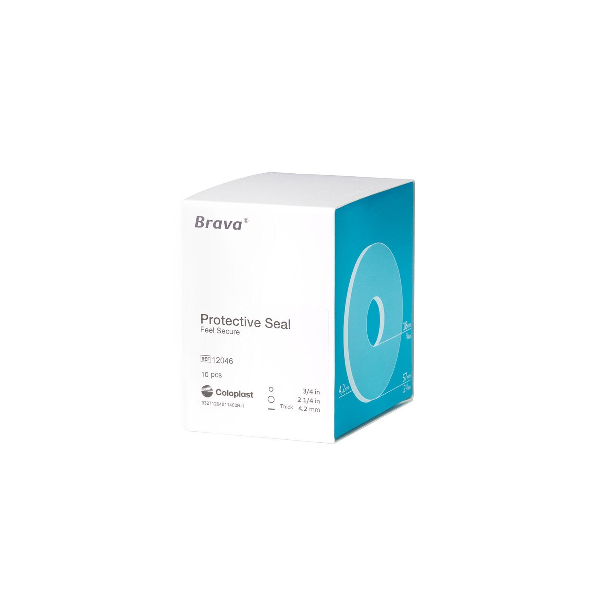 Ostomy Seal Brava® Thick 3/4 Inch (18mm) Stoma 2-1/4 Inch (57 mm) 4.2mm Thick 12046