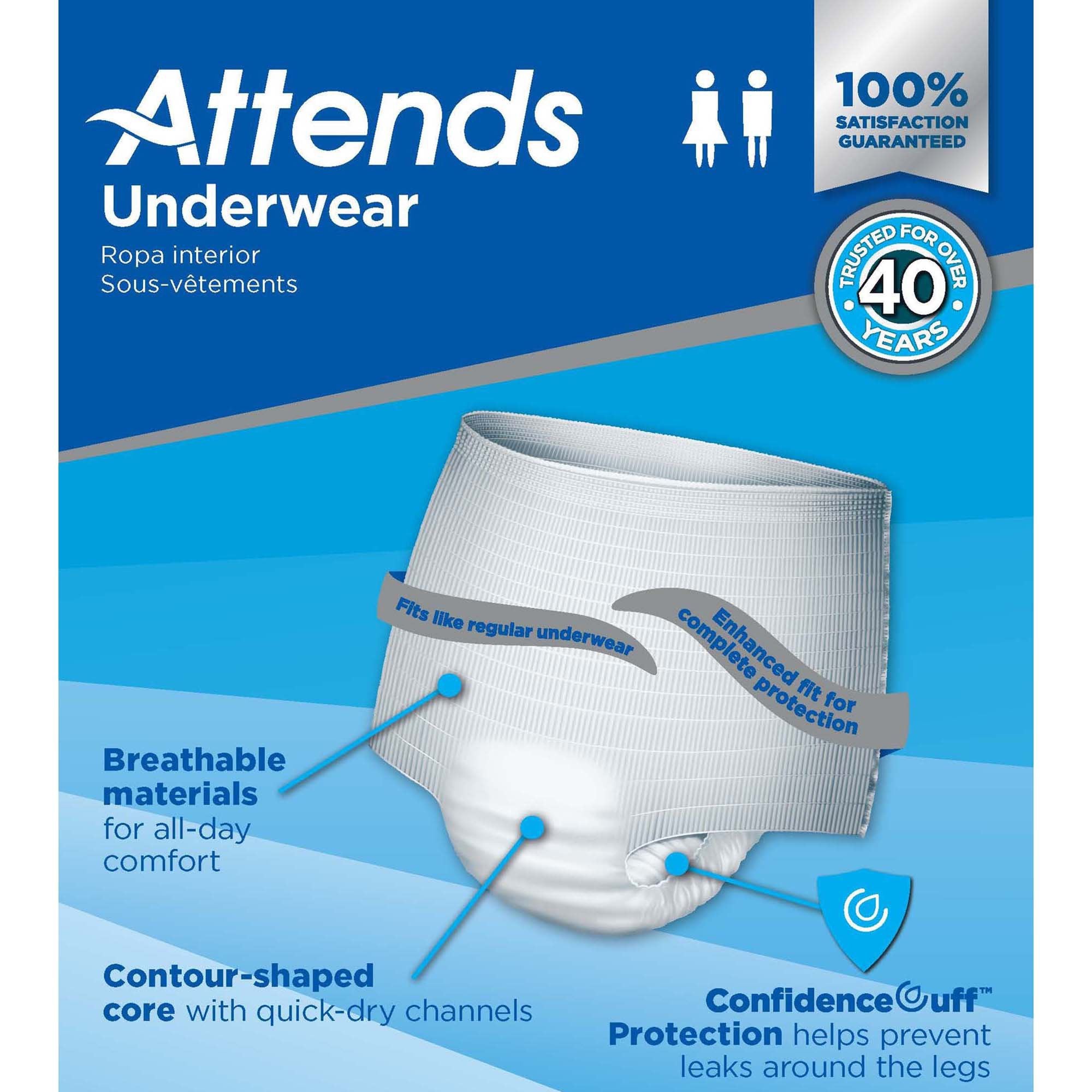 Attends® Advanced Underwear, Large APP0730