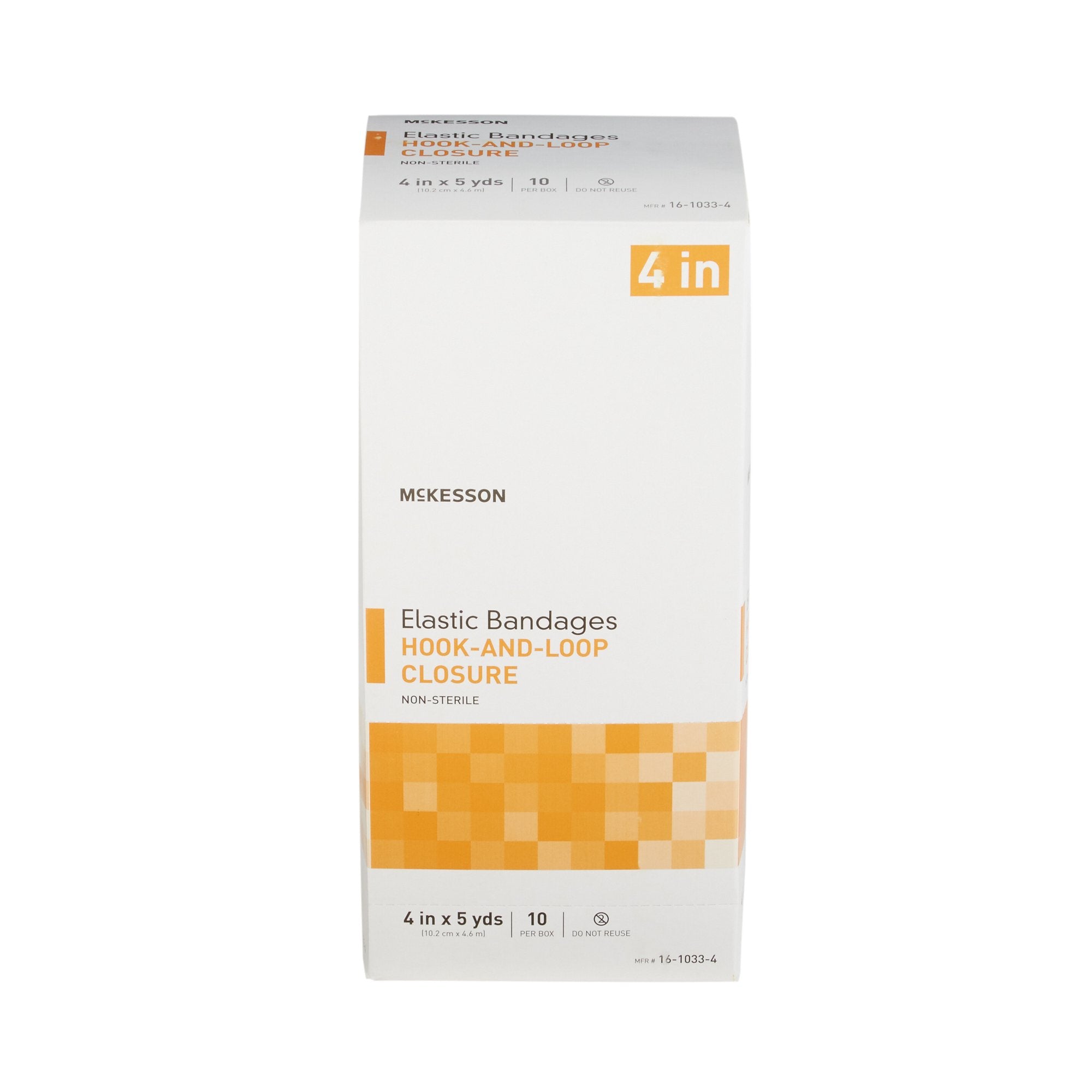 McKesson Hook and Loop Closure Elastic Bandage, 4 Inch x 5 Yard 16-1033-4