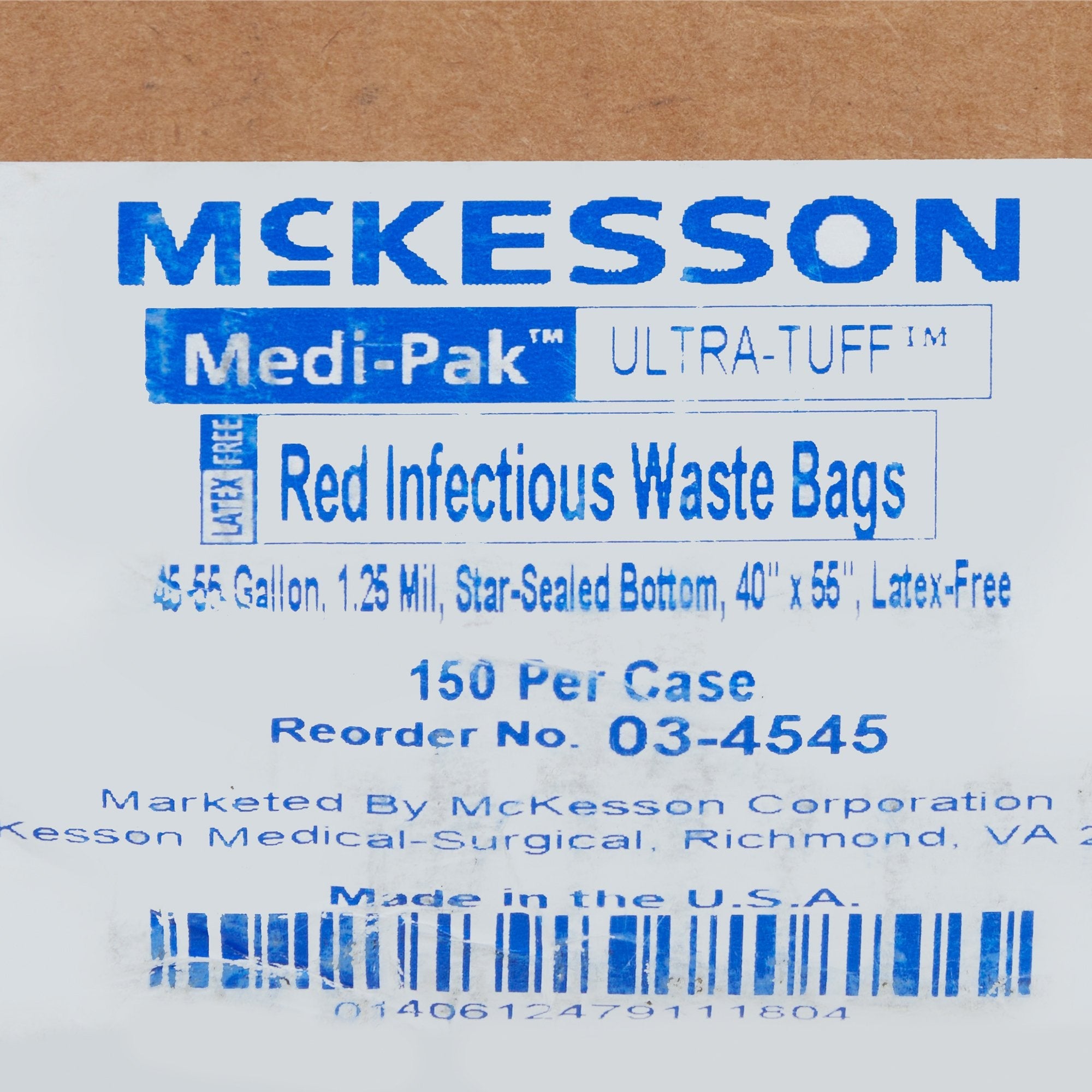 McKesson 45 - 55 Gallon Infectious Waste Bag 03-4545