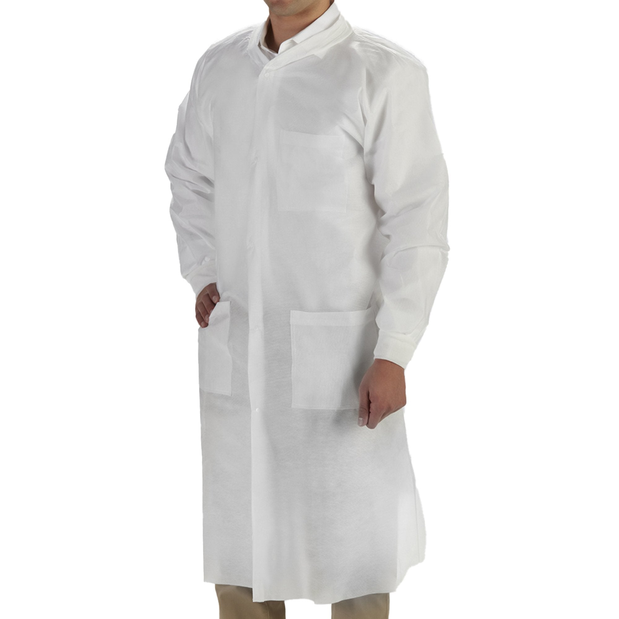 LabMates® Lab Coat, Large, White 85174