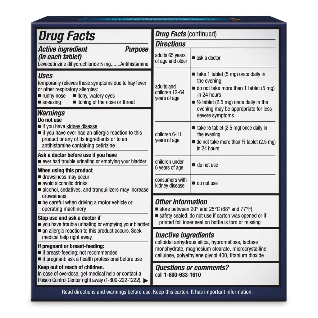Xyzal® Allergy 24 HR Tablets 04116735101