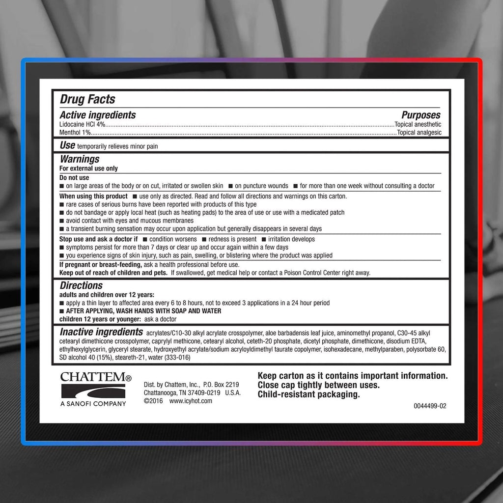 Icy Hot Lidocaine Pain Relief Cream 04116717101