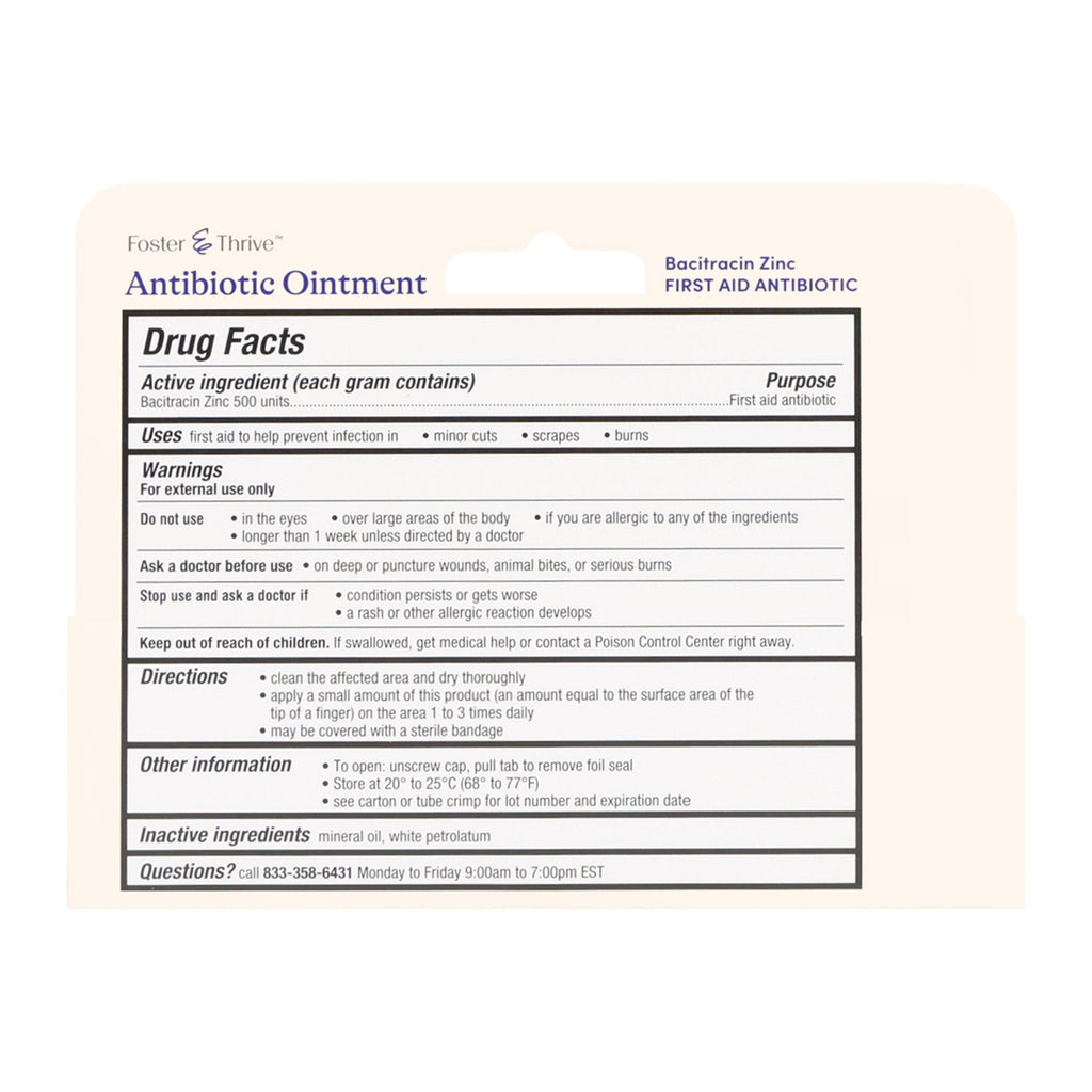 Foster & Thrive™ Bacitracin Zinc Antibiotic Ointment 70677121101