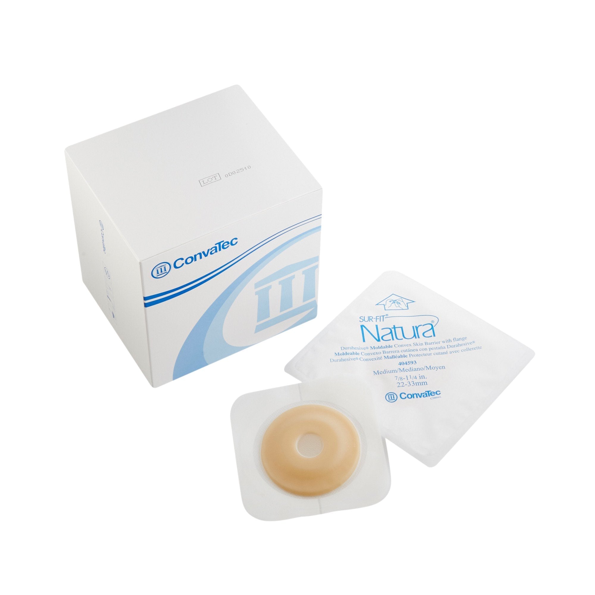 Sur-Fit Natura Extended Wear Ostomy Barrier, 45 mm Flange, .8 – 1.25 Inch Stomas 404593