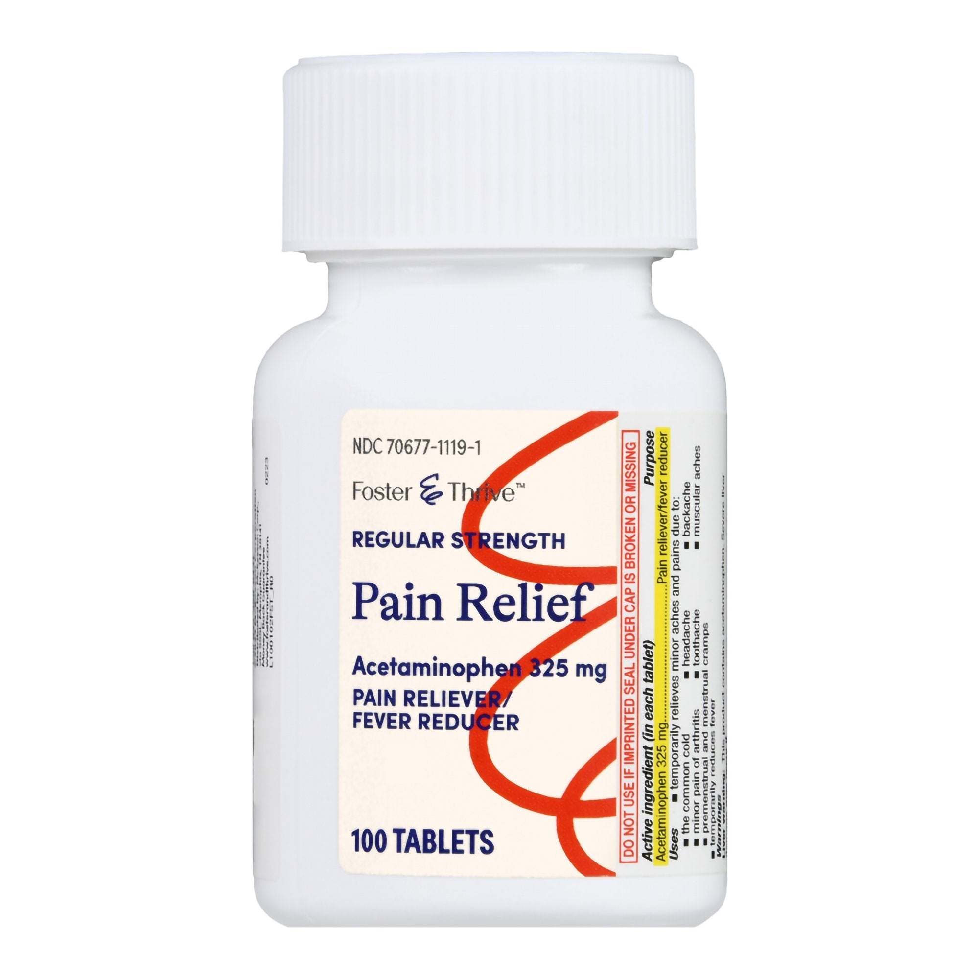 Foster & Thrive™ Regular Strength Pain Relief Acetaminophen 325 mg Tablets 70677111901