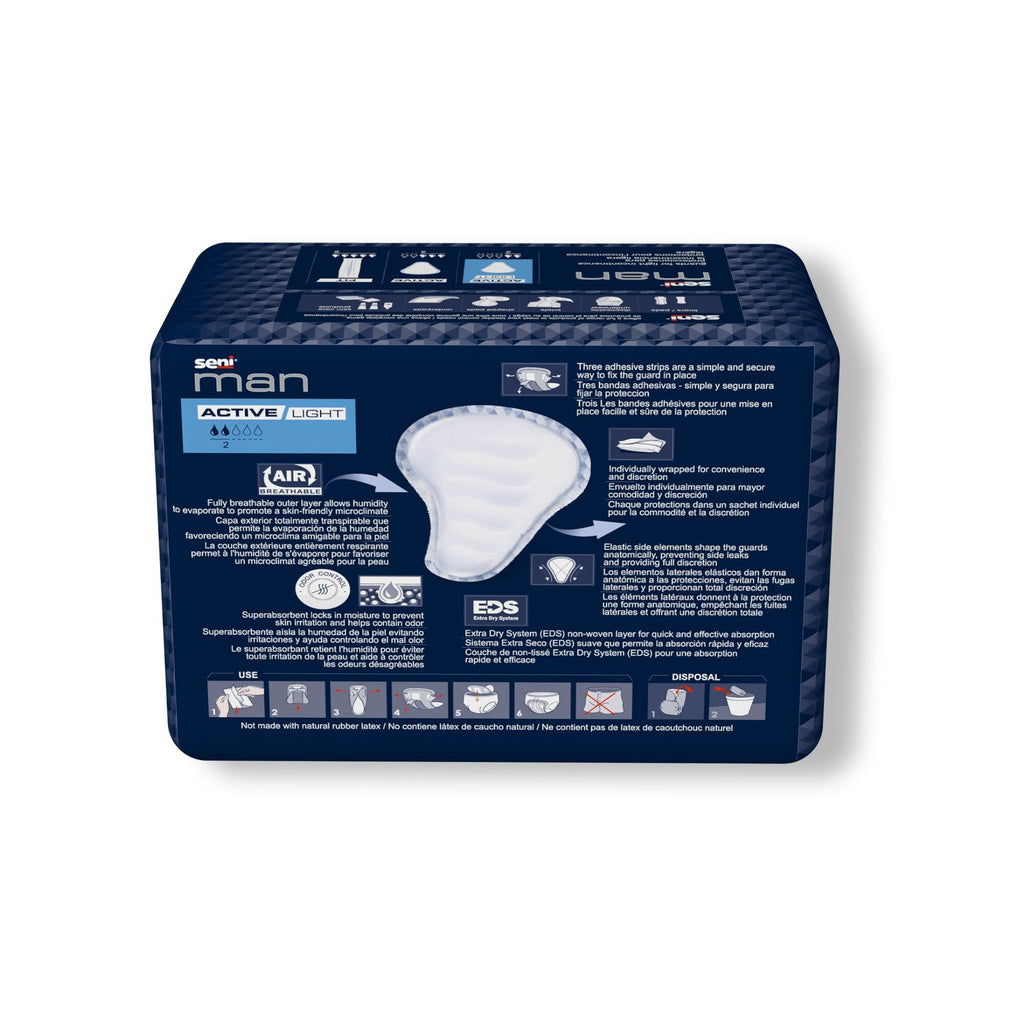 Seni® Man Active Light Bladder Control Guards S-AL15-US1
