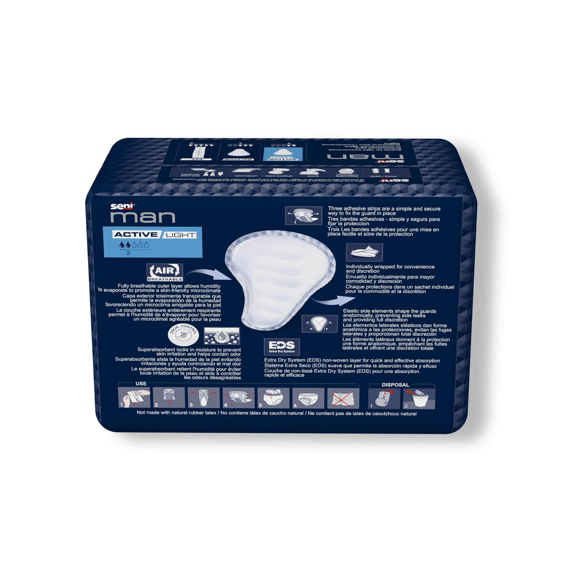 Seni® Man Active Light Bladder Control Guards S-AL15-US1